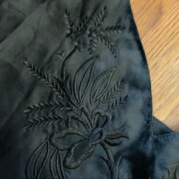 Vintage 90’s 100% Silk Dress Black Silk Slip Dress Size Small Satin Mini Dress - Picture 10 of 12